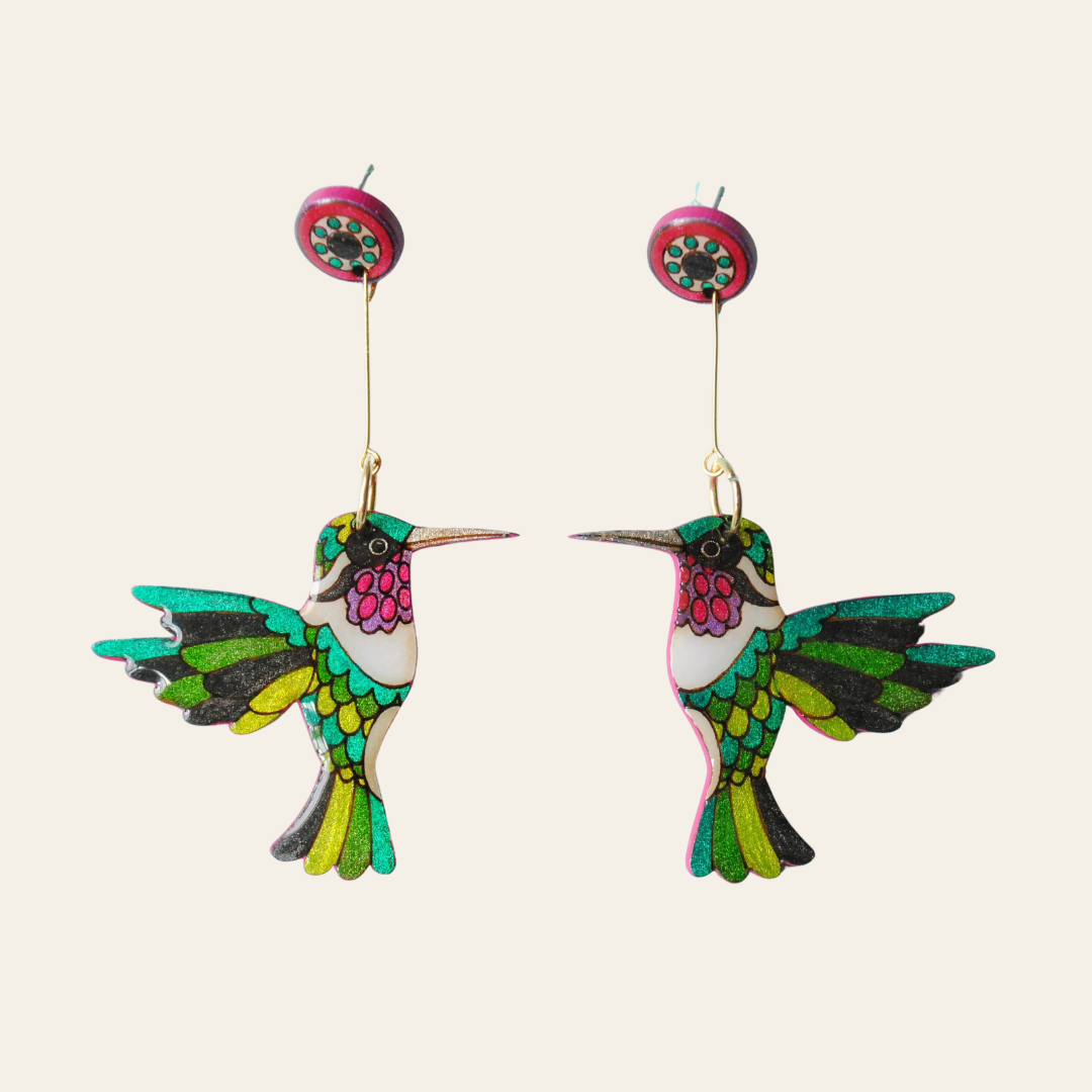 Aretes Colibrís
