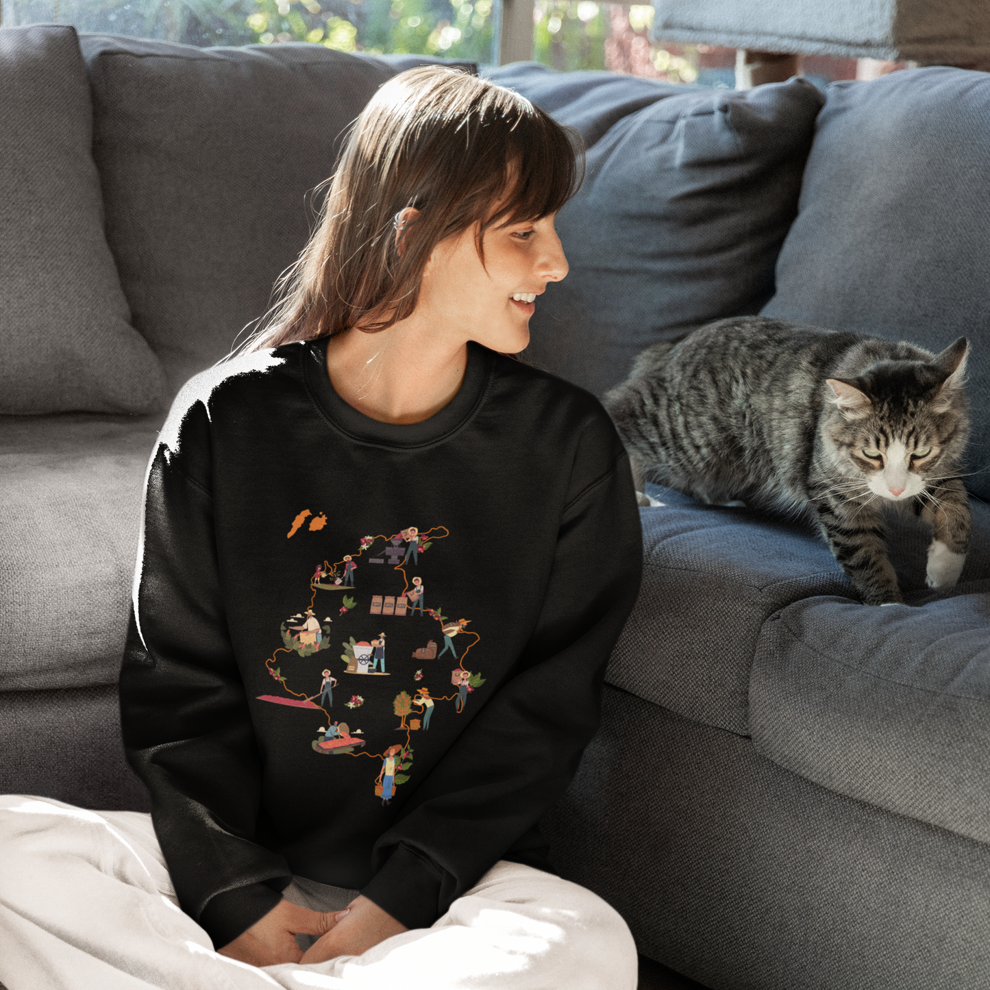 Sweatshirt Colombia es café