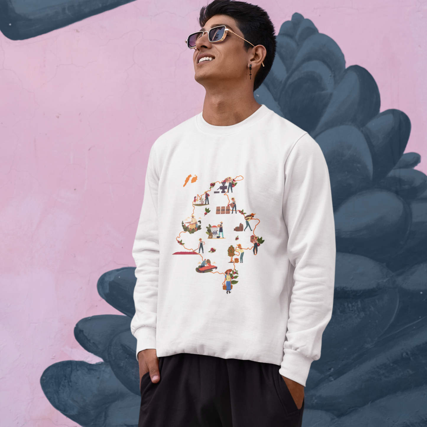 Sweatshirt Colombia es café