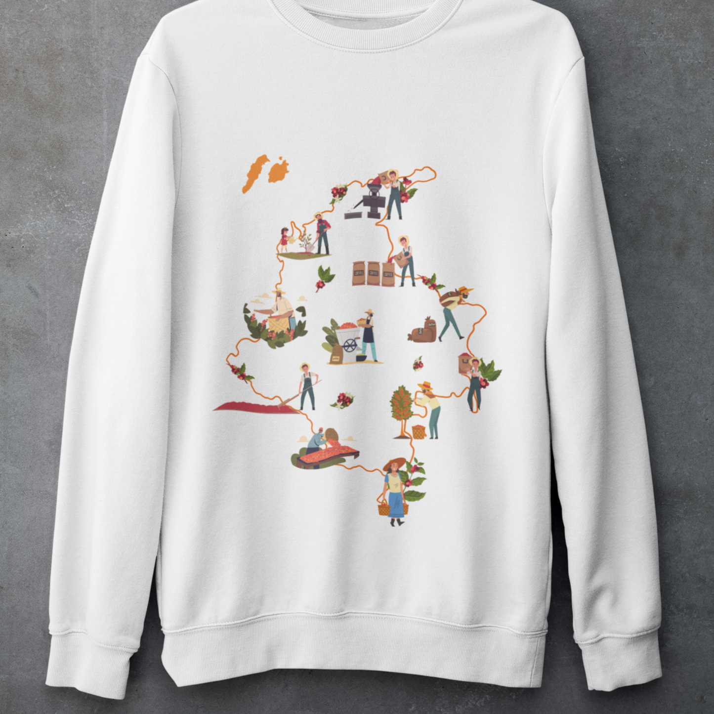 Sweatshirt Colombia es café