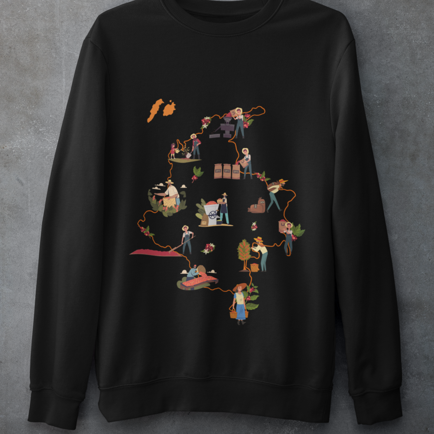 Sweatshirt Colombia es café