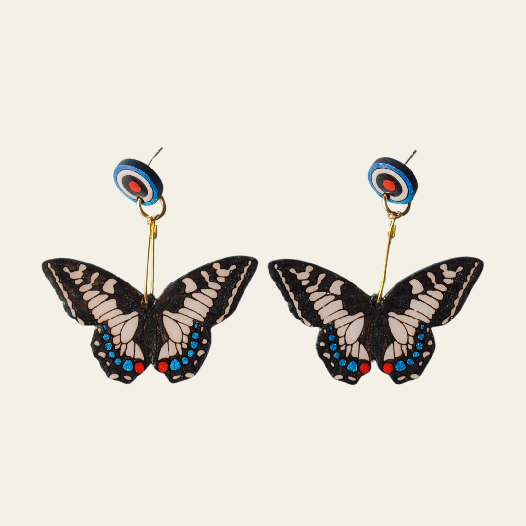 ARETES MARIPOSAS BLANCAS