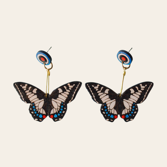 ARETES MARIPOSAS BLANCAS